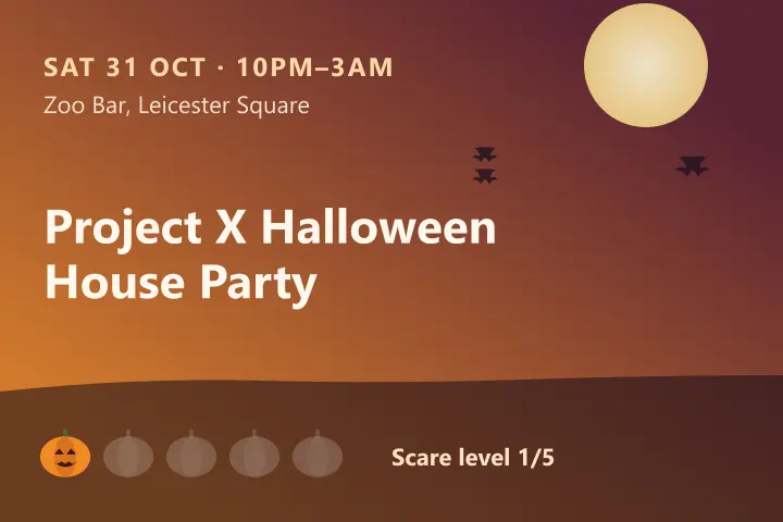 Leicester Square 万圣夜屋趴 · Zoo Bar（Project X Halloween House Party）