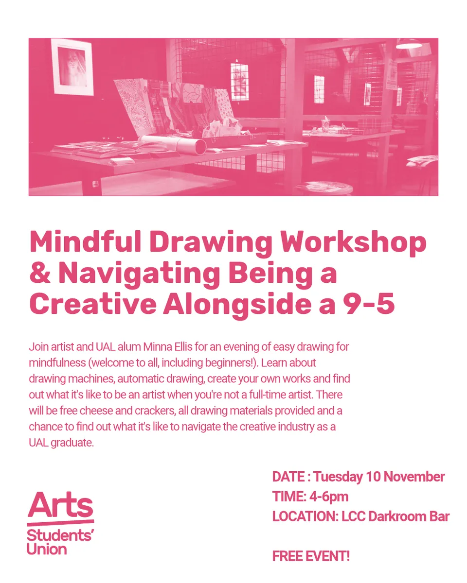 Mindful Drawing Workshop & Being a Creative Alongside a 9–5