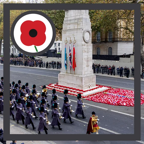 阵亡将士纪念日 · 白厅纪念碑仪式 · 11/8（Remembrance Sunday at the Cenotaph）